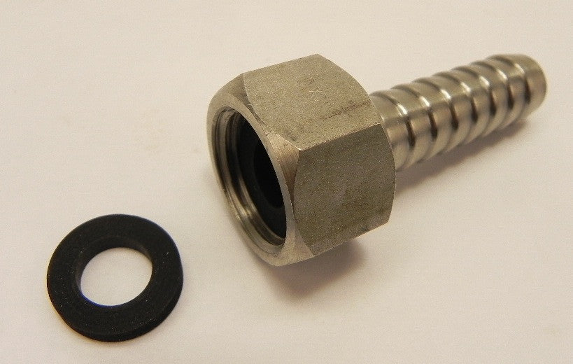 Dixon SS Female Connector w/ Nut RES444 1/2