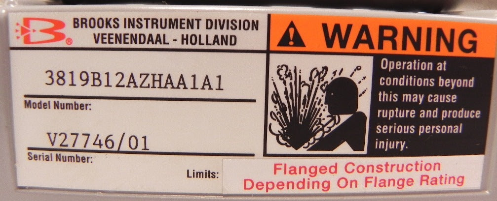 Brooks Variable Area Flowmeter 1" MT 3819 - Advance Operations