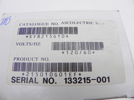 Asco Solenoid Valve EF8215G10 3/8" - Advance Operations
