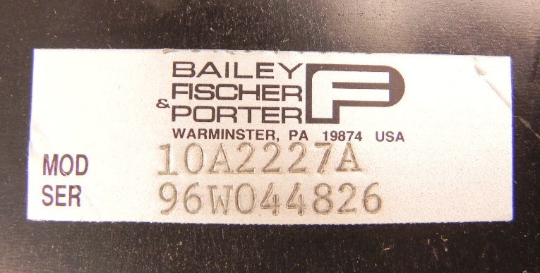 Fischer & Porter Flow Meter 10A2227A - Advance Operations