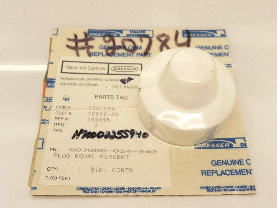 Dresser / Masoneilan Plug Equal Percent 607000-024-940 - Advance Operations