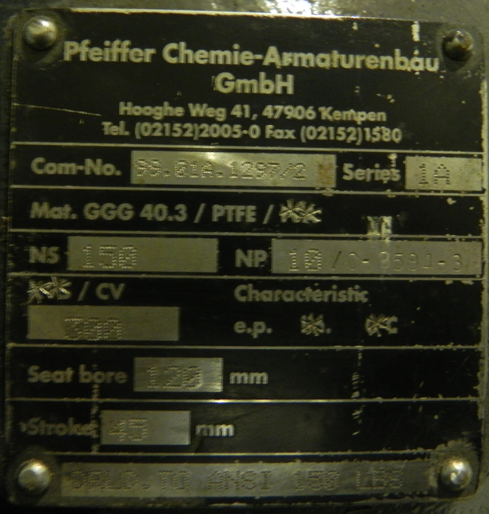 Samson-Pfeiffer Spherical Valve w/ Actuator 1A - 6" - Advance Operations