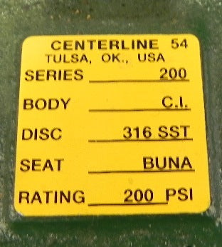 Center Line Butterfly Valve Series 200 8" - Advance Operations