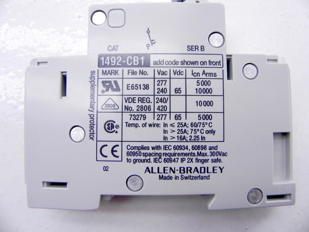 Allen-Bradley Circuit Breaker 1492-CB1G020 - Advance Operations