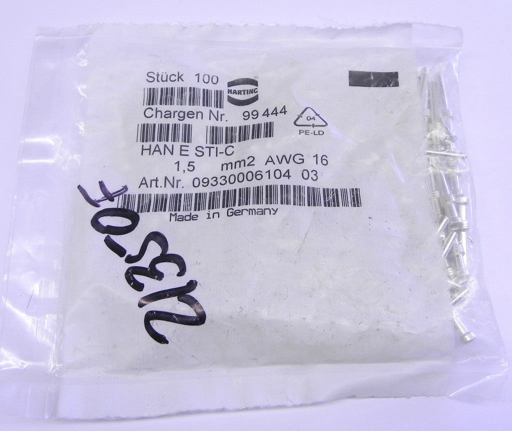 Harting Crimp Male Connector 09 33 000 6104 (100) - Advance Operations