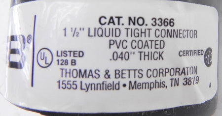 Thomas & Betts Liquid Tight Conn. 90 Deg 3366 1-1/2" - Advance Operations