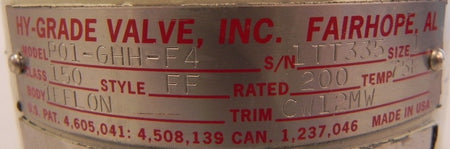 Hy-Grade PTFE Teflon Check Valve 1" P01-GHH-F4 For Corrosive Application - Advance Operations