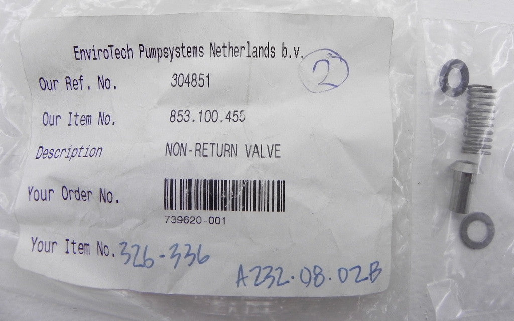 Weir Pumps Check Valve Kit 853.100.455 (TZPM-180) - Advance Operations