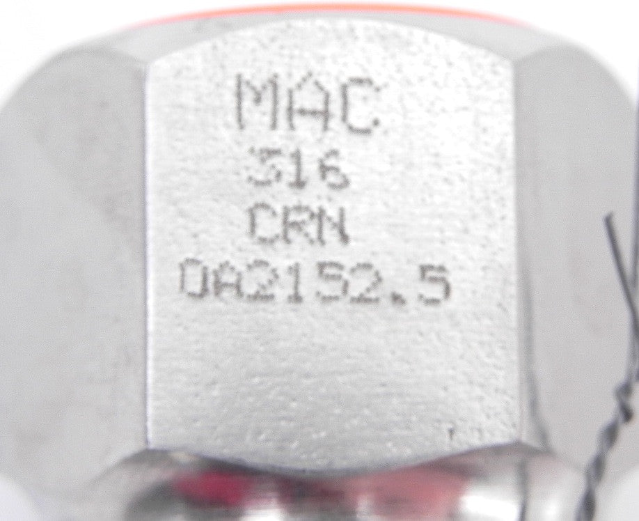 Mac-Weld  316 SS Thermowell TW03A12L06 6" - Advance Operations