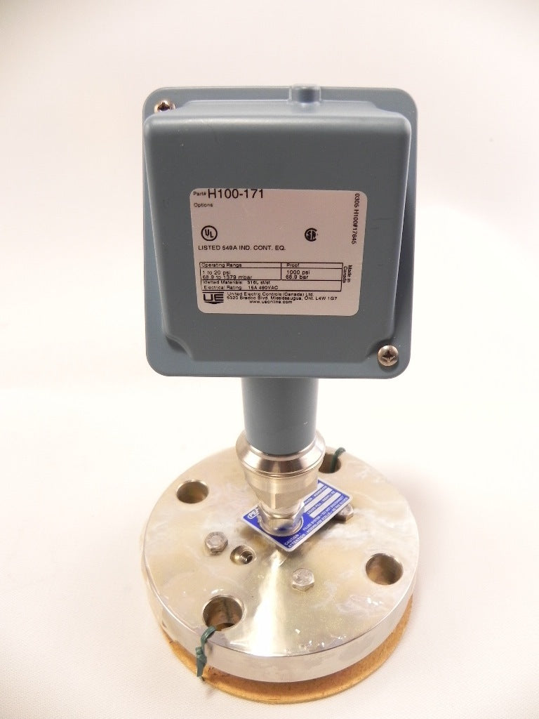United Electric Pressure Switch w/ Diaphragm H100-171 - Advance Operations
