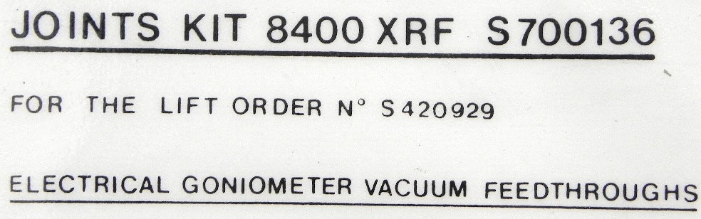 ARL O-Ring Kit 8400 XRF / S 700136 - Advance Operations