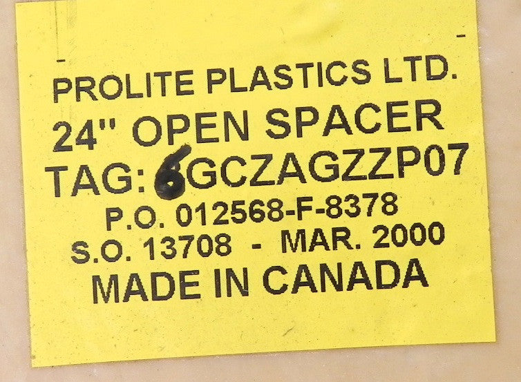 Prolite Plastic FRP PVDF Open Spacer 24" 6GCZAGZZP07 - Advance Operations