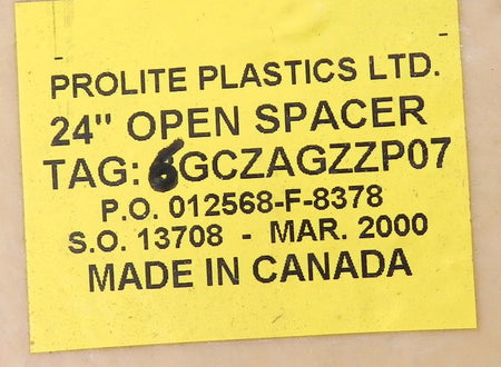 Prolite Plastic FRP PVDF Open Spacer 24" 6GCZAGZZP07 - Advance Operations