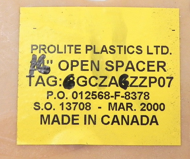 Prolite Plastic FRP PVDF Open Spacer 16" 6GCZAGZZP07 - Advance Operations