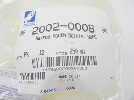 Nalge Nunc Narrow-Mouth Bottle 250ml 2002-0008 (12) - Advance Operations