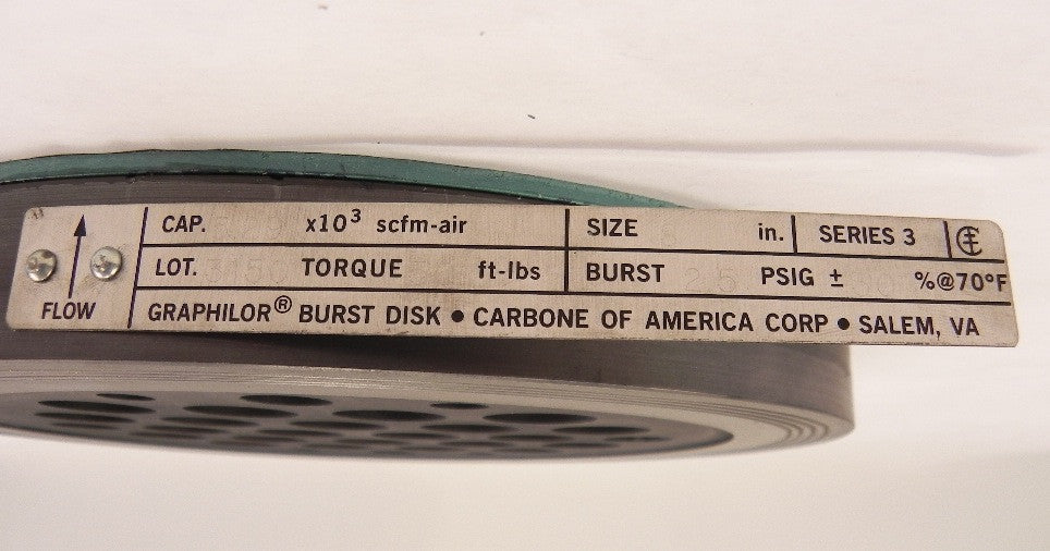 Carbone of America Rupture Disc Serie 3   8" - Advance Operations