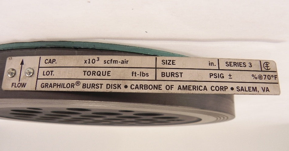 Carbone of America Rupture Disc Serie 3   8" - Advance Operations