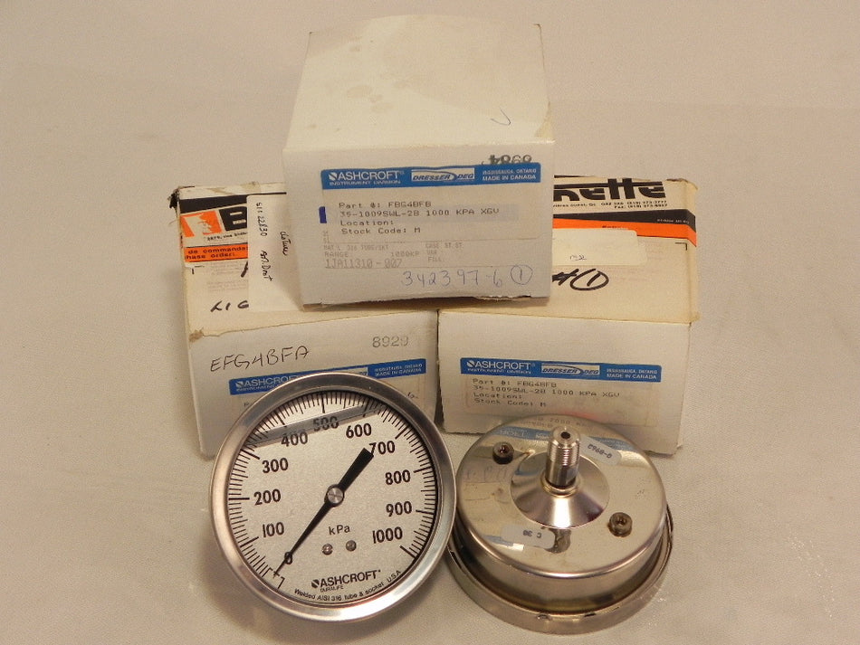 Ashcroft Pressure Gauge FBG4BFB (Lot of 3) - Advance Operations