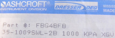 Ashcroft Pressure Gauge FBG4BFB (Lot of 3) - Advance Operations