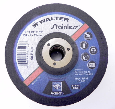 Walter Grinding Wheel Stainless 08-F600 (Lot of 8) - Advance Operations