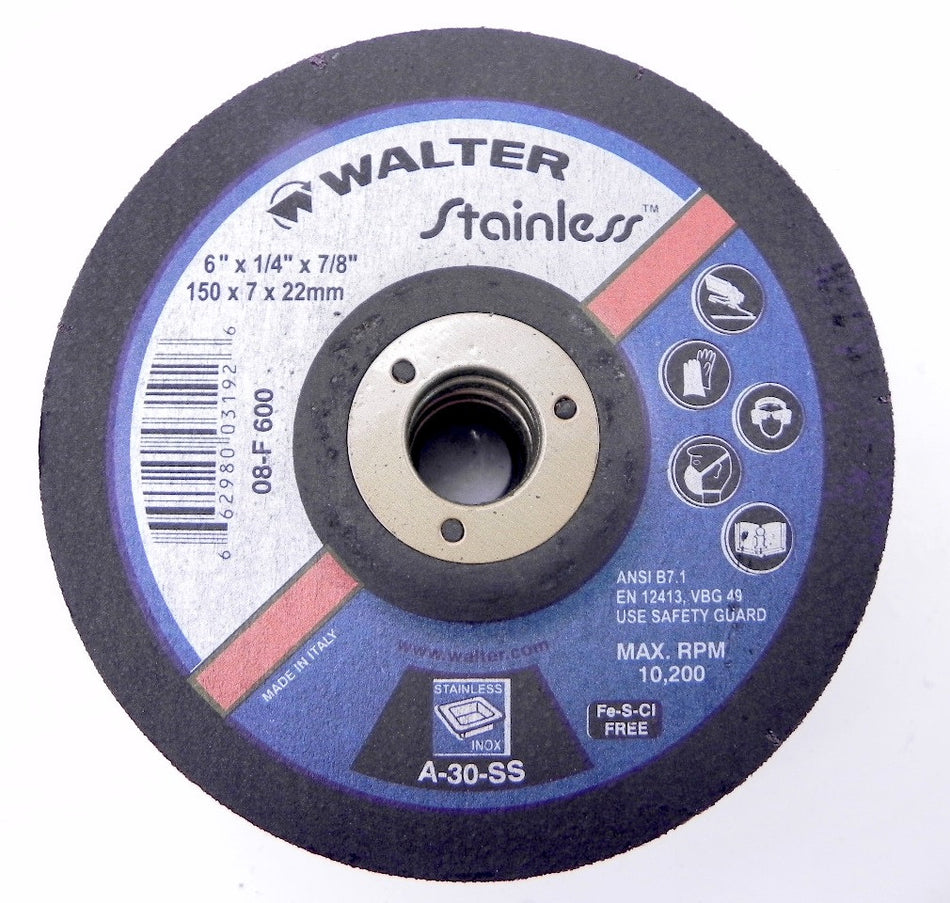 Walter Grinding Wheel Stainless 08-F600 (Lot of 8) - Advance Operations