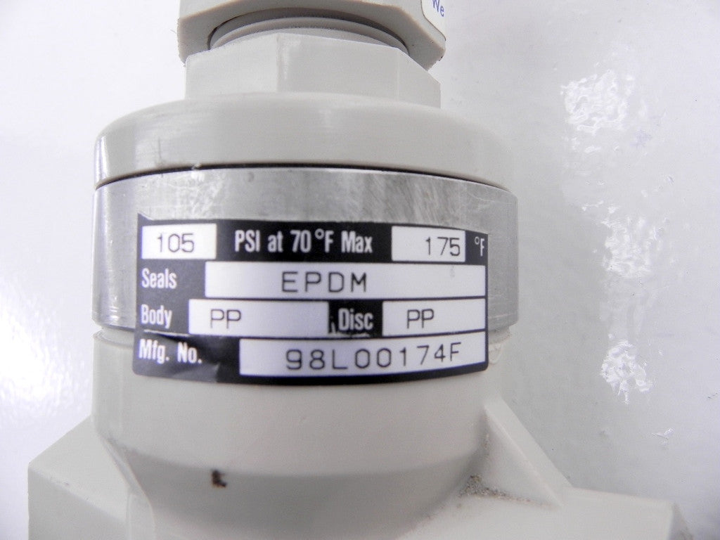 Chemline Plastics Globe Valve 1" 98L00174F - Advance Operations