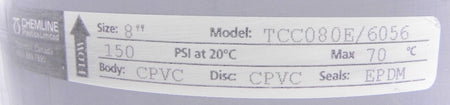 Chemline Check Valve 8" CPVC TCC080E/6056 - Advance Operations