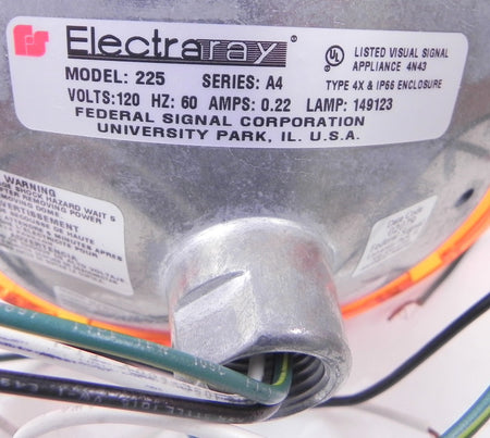 Electraray Beacon Light Amber Model 225 120Vac - Advance Operations