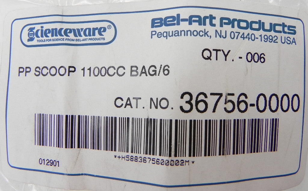 Bel-Art Scienceware Polypropylene Scoop 1100CC 36756-0000 PK6 - Advance Operations