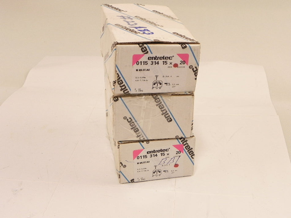 Entrelec Terminal Block 0115314.15 M4/6ST (Lot of 60) - Advance Operations