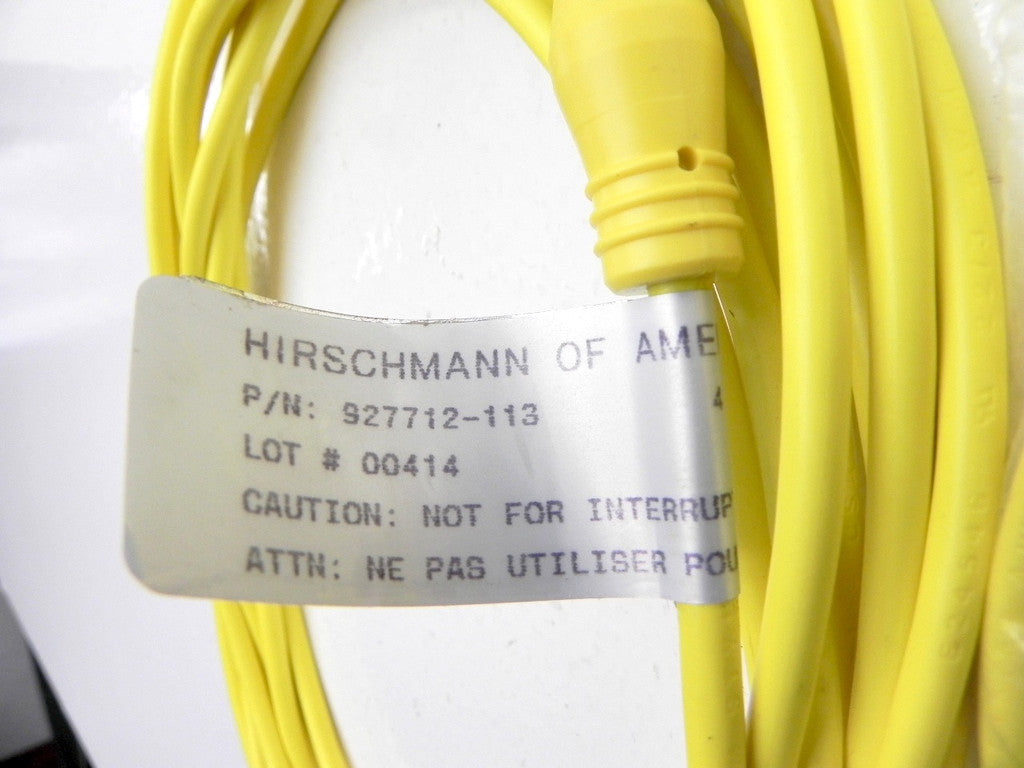 Hirschmann Tripleshield Connection Cable 927712-113 - Advance Operations