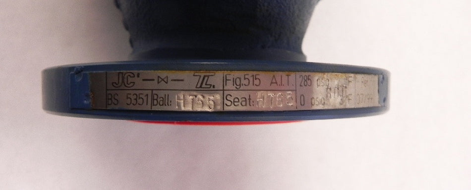 JC / Trueline 1-1/2" Ball Valve 515-AIT-HT-65 BS 5351 Ball: HT65 Seal: HT65 - Advance Operations