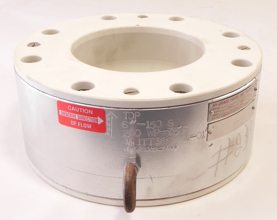 Hy-Grade 6" PTFE Teflon Check Valve P06-GTT-G4 For Corrosive Application - Advance Operations
