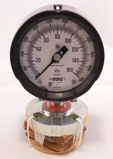 Ametek Pressure Gauge w/ Diaphragm 0-160 psi 4-1/2" - Advance Operations