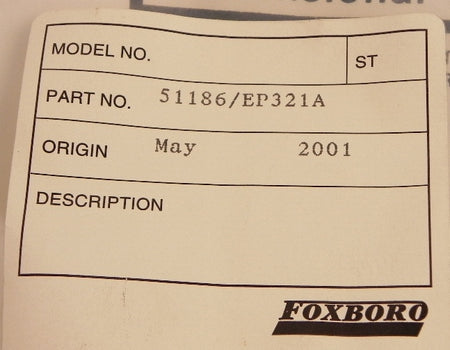 Foxboro Sensor Mounting Accessories 51186/EP321A - Advance Operations