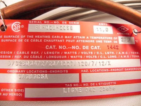 Pyrotenax Electric Heating Cable Design D / 23 feet - Advance Operations