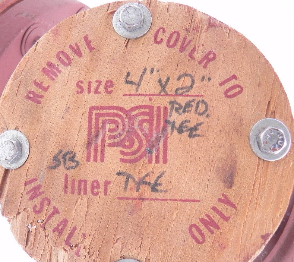 PSI PTFE Lined Reducing Tee 4" X 2" - Advance Operations