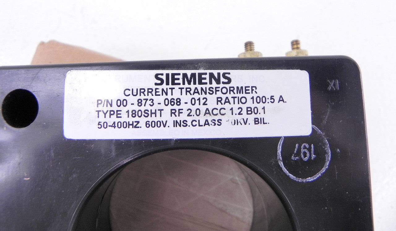 Siemens Current Transformer 00-873-068-012 180SHT - Advance Operations