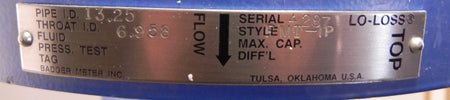 Badger Meter Venturi-Flow Tubes Lo-Loss PMT-IP 13.25'' - Advance Operations