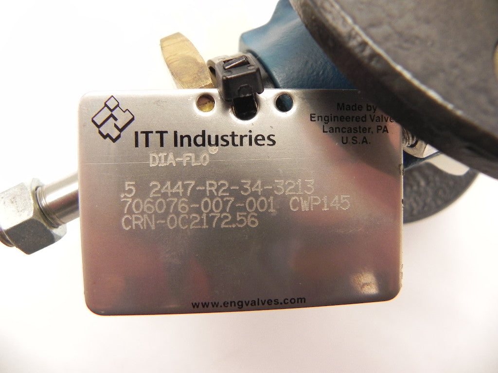 ITT Dia-Flow Diaphragm Valve 2447-R2-34 0.5" - Advance Operations