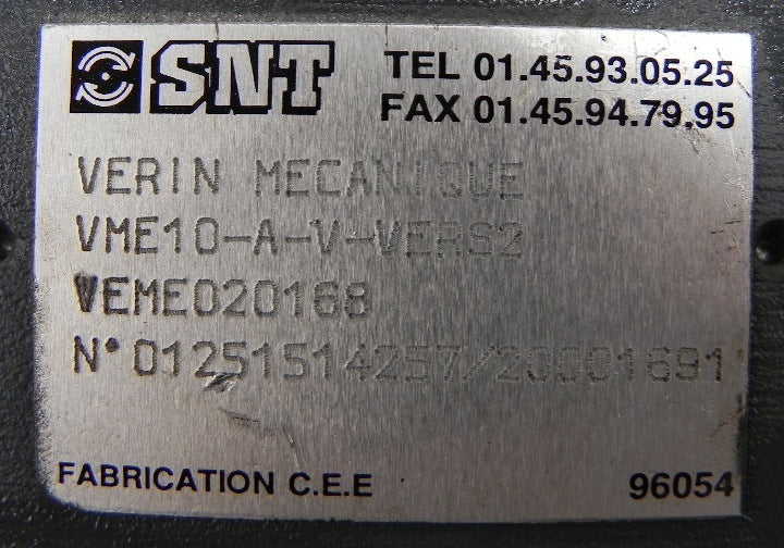 SNT Worm Gear Screw Actuator VME10-A-V-VERS2 - Advance Operations