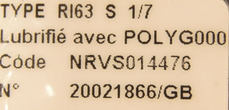 SNT S 1/7 Speed Reducer RI63 / RI 63 - Advance Operations