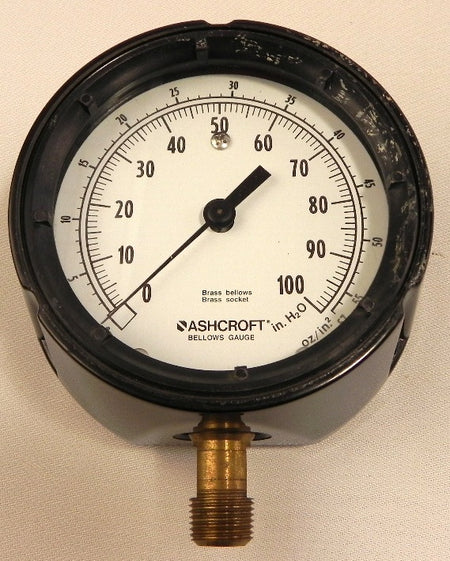 Ashcroft 4-1/2" Bellows Gauge 0-100 in H2O - Advance Operations