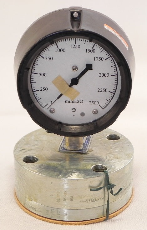 Ametek Pressure Gauge w/ Seal Diaphragm 0-2500 mmH2O - Advance Operations