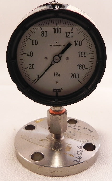 Wika Pressure Gauge w/ Diaphragm 0-200 kPa 4-1/2" - Advance Operations