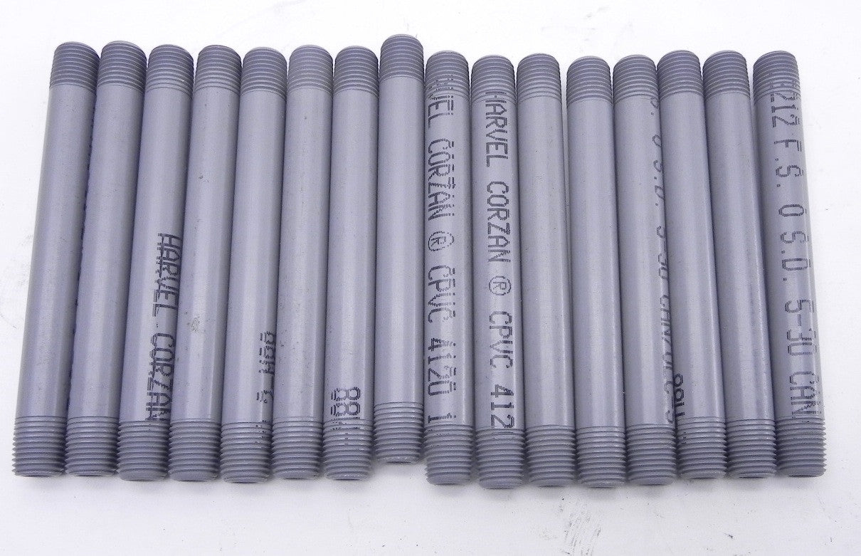 Harvel Corzan 4120 CPVC Nipple 1/4" X 5" (Lot of 16) - Advance Operations