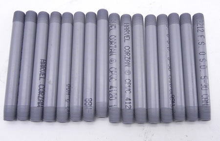 Harvel Corzan 4120 CPVC Nipple 1/4" X 5" (Lot of 16) - Advance Operations