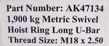 Load image into Gallery viewer, Actek Metric Swivel Hoist Ring Long U-Bar AK47134 - Advance Operations
