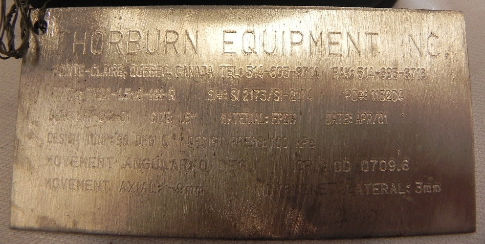 Thorburn Expansion Joint 1.5" TM20-1.5X6-HH-R - Advance Operations