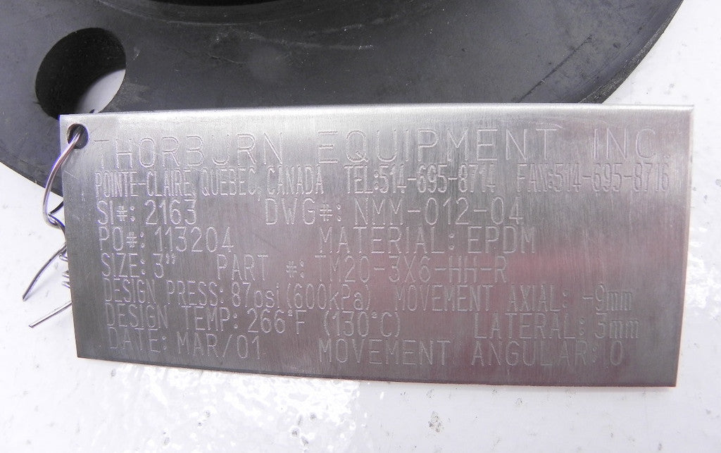 Thorburn Expansion Joint TM20 3" - Advance Operations